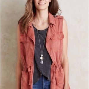Sanctuary Burnt Orange Tencel Vest